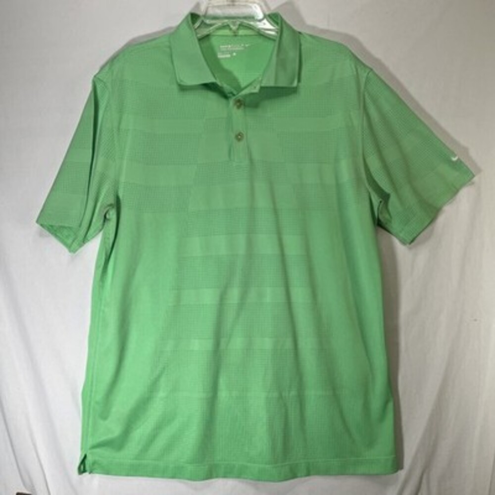 Nike Dri-Fit Golf Polo Lime Green Size Large EUC